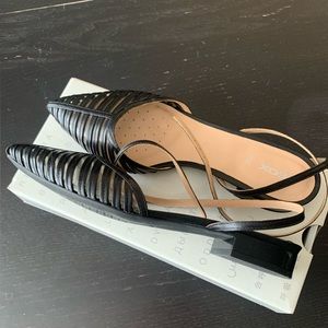 NEARLY NEW, ballerina with ankle wrap strap. GEOX SZ 39